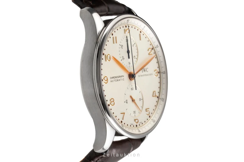 IWC Portugieser chronograph steel automatic men's watch IW371401 LP: 9100EUR [2503482]