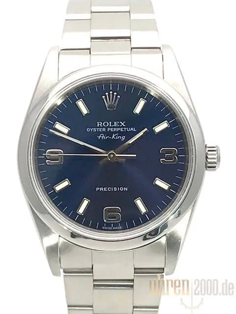 Rolex Oyster Air-King 34 14000M Blau aus 2008 LC100