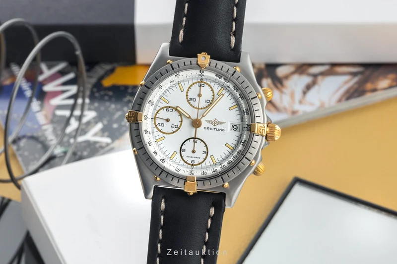 Breitling Chronomat chronograph gilt / steel automatic men's watch 81.950 Vintage [2400497]