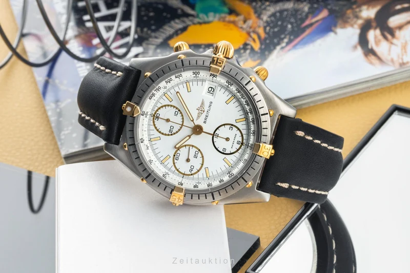 Breitling Chronomat chronograph gilt / steel automatic men's watch 81.950 Vintage [2400497]