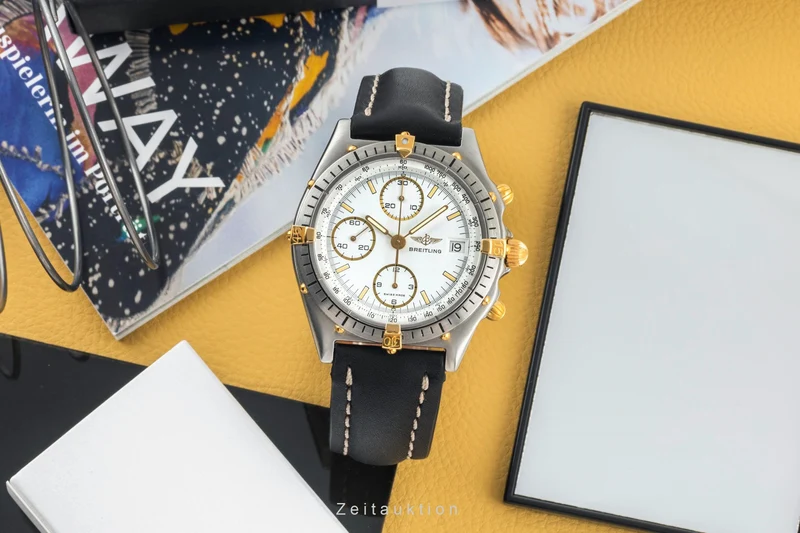 Breitling Chronomat chronograph gilt / steel automatic men's watch 81.950 Vintage [2400497]