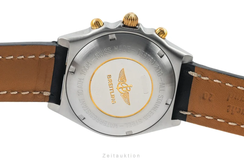 Breitling Chronomat chronograph gilt / steel automatic men's watch 81.950 Vintage [2400497]