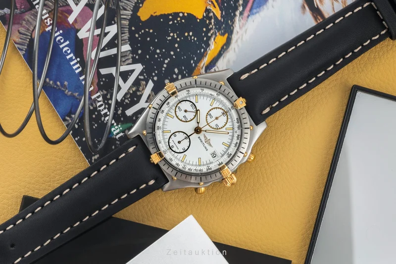 Breitling Chronomat chronograph gilt / steel automatic men's watch 81.950 Vintage [2400497]