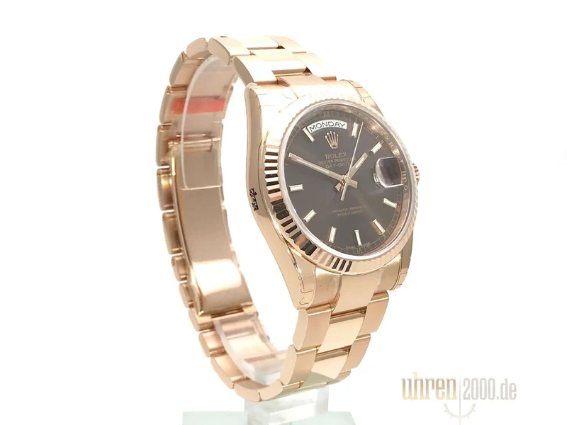 Rolex Day-Date 36 118235 Everose-Gold Choco Oyster-Band