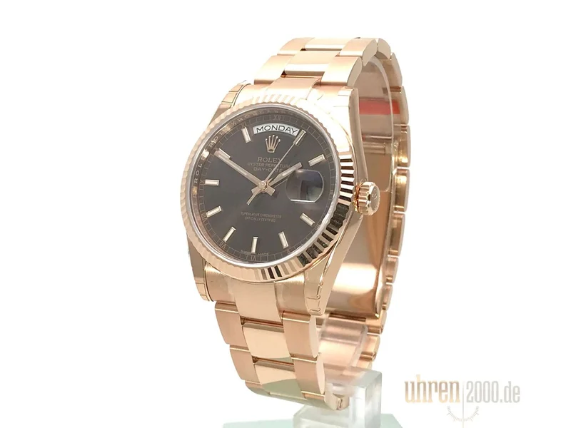 Rolex Day-Date 36 118235 Everose-Gold Choco Oyster-Band