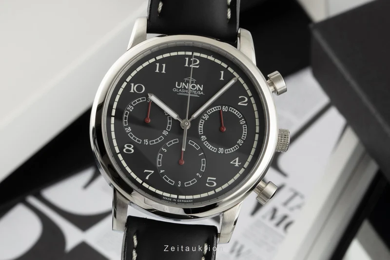 Union Glashütte Julius Bergter chronograph steel automatic men's watch 26-31-02-02-11 [2305500]