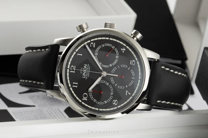 Union Glashütte Julius Bergter chronograph steel automatic men's watch 26-31-02-02-11 [2305500]
