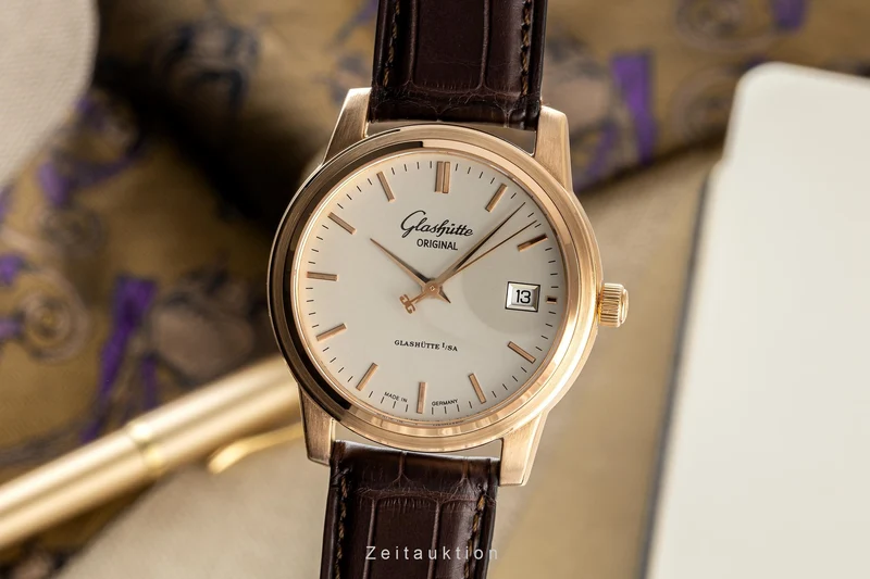 Glashütte Senator 18 ct gold automatic men's watch 39-11-12-12-04 [2305376]