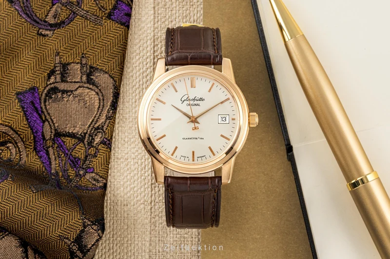 Glashütte Senator 18 ct gold automatic men's watch 39-11-12-12-04 [2305376]
