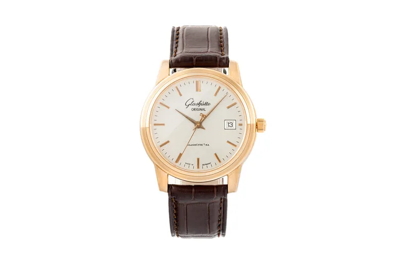 Glashütte Senator 18 ct gold automatic men's watch 39-11-12-12-04 [2305376]