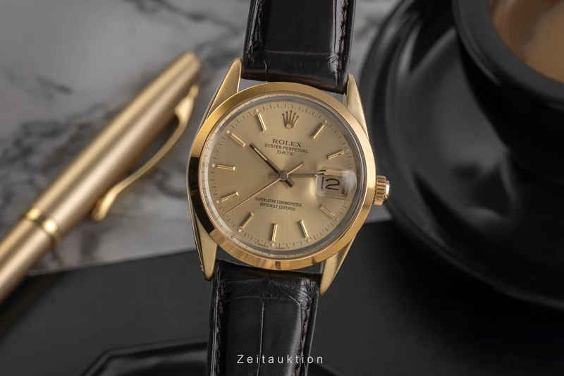 Rolex Date steel / gold automatic men's watch 15505 [2503567]