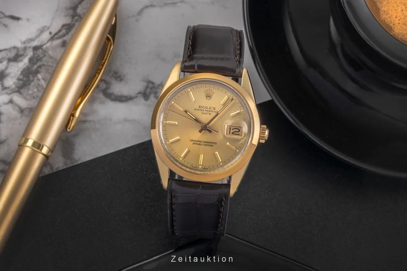 Rolex Date steel / gold automatic men's watch 15505 [2503567]