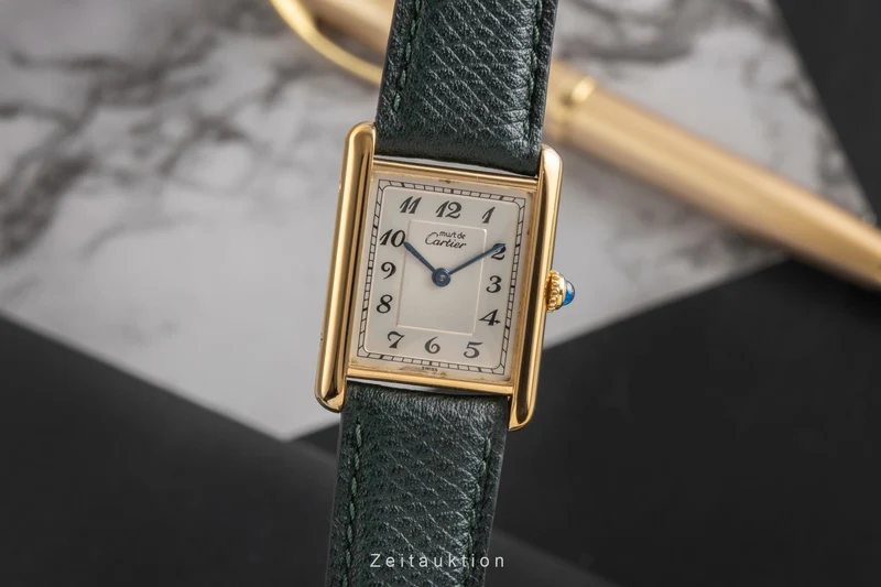 Cartier Tank silver-gilt quartz women's watch 590005 [2502928]