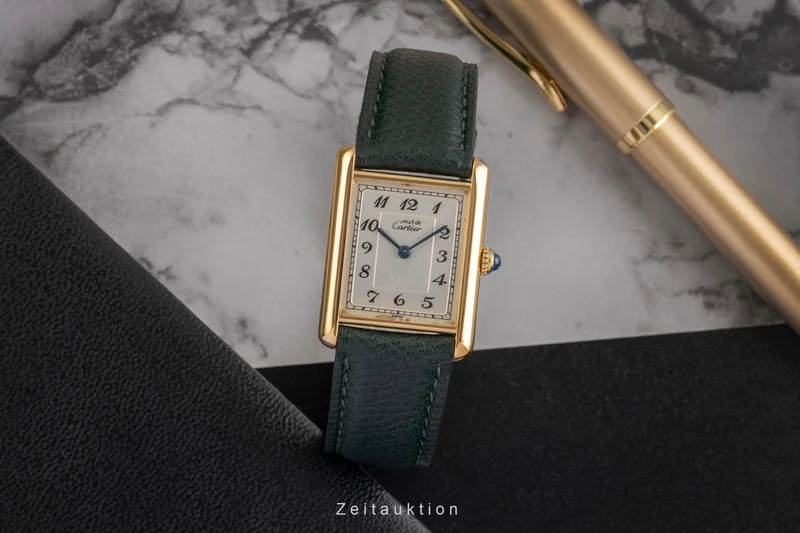 Cartier Tank silver-gilt quartz women's watch 590005 [2502928]