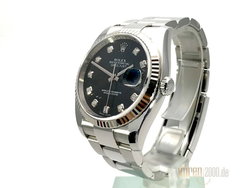 Rolex Datejust 36 Schwarz Diamant 116234 ungetragen aus 2018