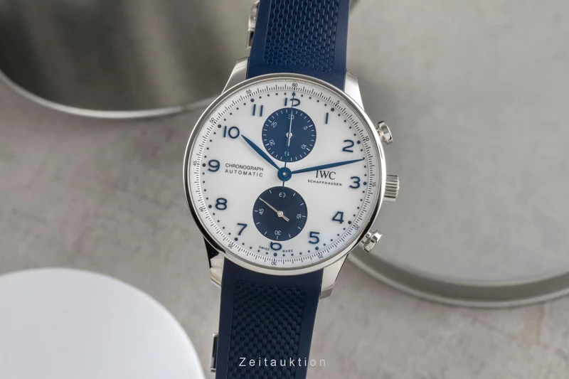 IWC Portugieser chronograph steel automatic men's watch IW371620 LP: 9100EUR [2503630]