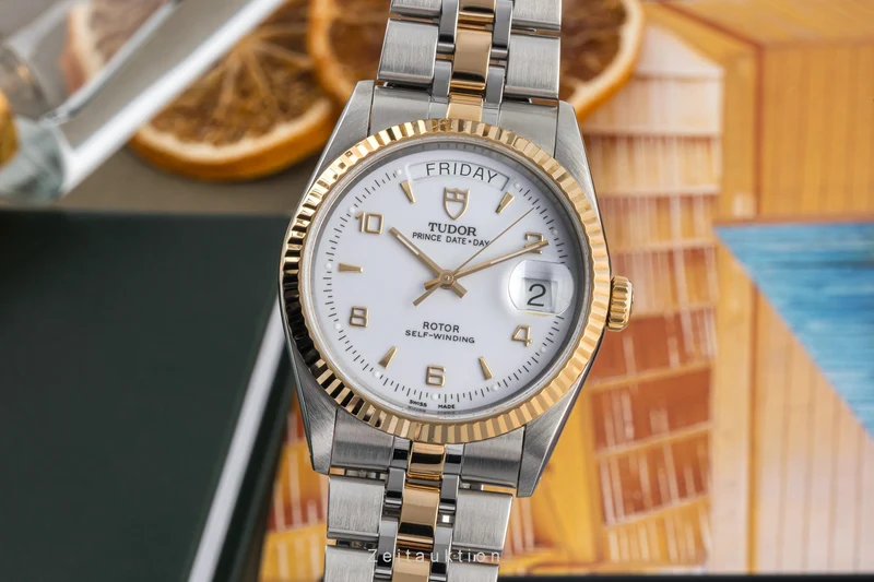 Tudor Prince Date steel / gold automatic men's watch 76213 LP: 3850EUR [2400427]