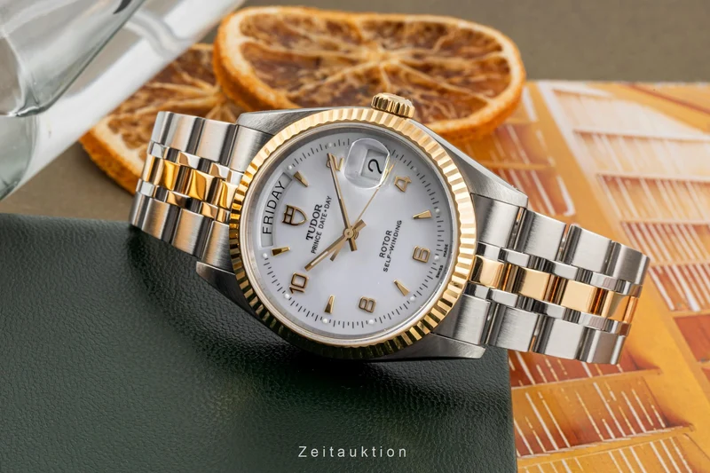 Tudor Prince Date steel / gold automatic men's watch 76213 LP: 3850EUR [2400427]