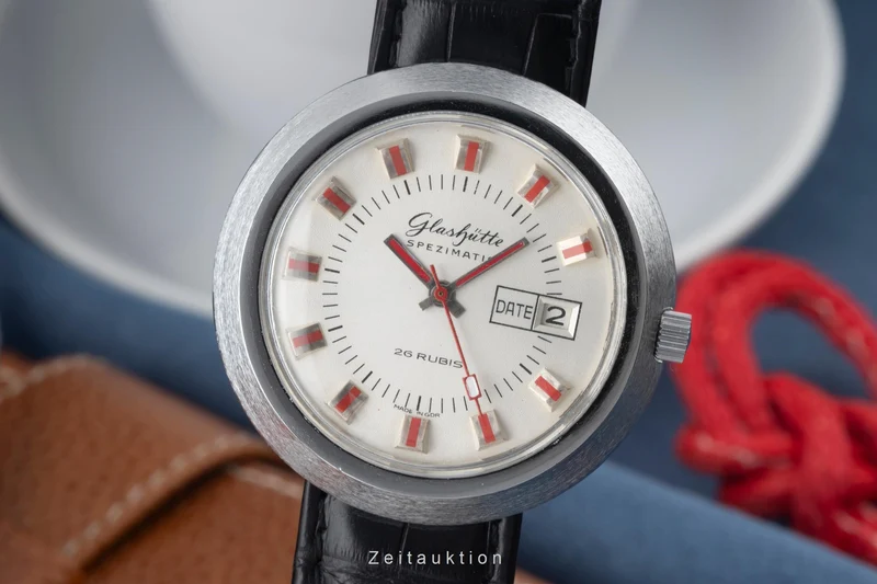 Glashütte Spezimatic chromed brass automatic men's watch [2400404]