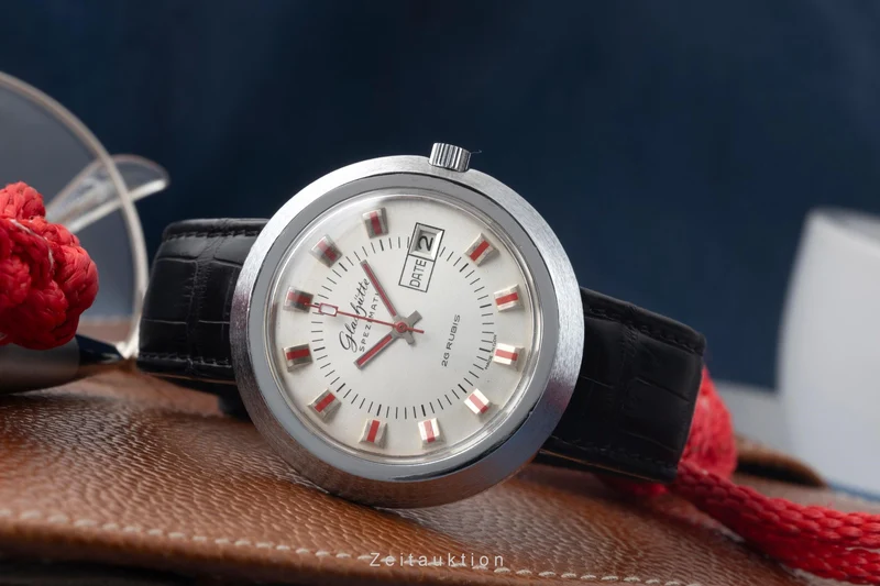 Glashütte Spezimatic chromed brass automatic men's watch [2400404]