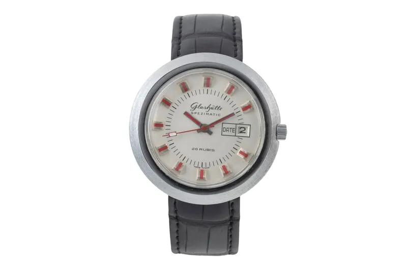Glashütte Spezimatic chromed brass automatic men's watch [2400404]