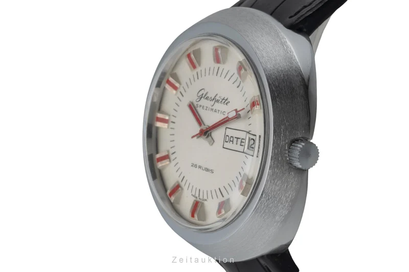 Glashütte Spezimatic chromed brass automatic men's watch [2400404]