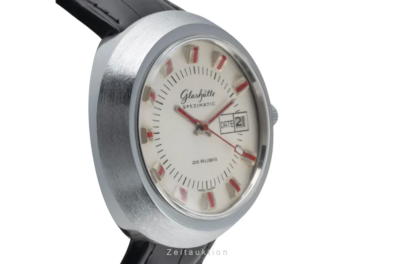 Glashütte Spezimatic chromed brass automatic men's watch [2400404]