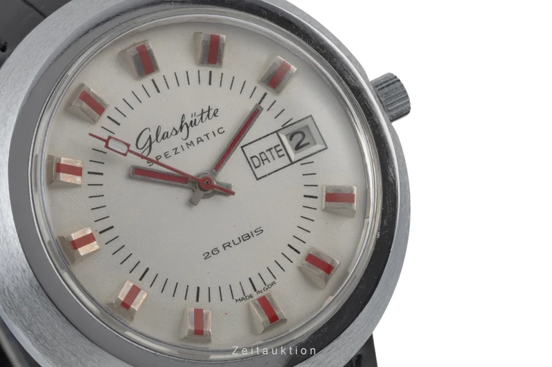 Glashütte Spezimatic chromed brass automatic men's watch [2400404]