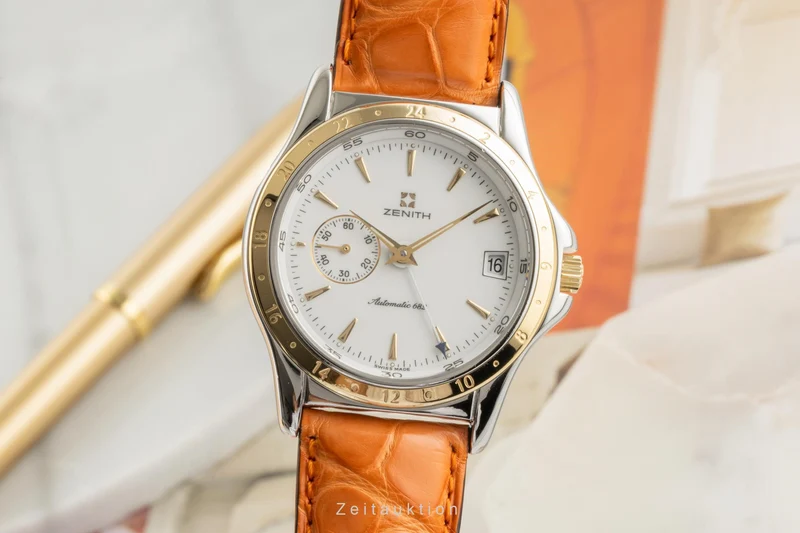 Zenith Elite steel / gold automatic men's watch 90/410030.682 [2400374]