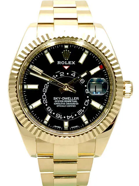 Rolex Sky-Dweller 326938 Gelbgold Schwarz aus 2018