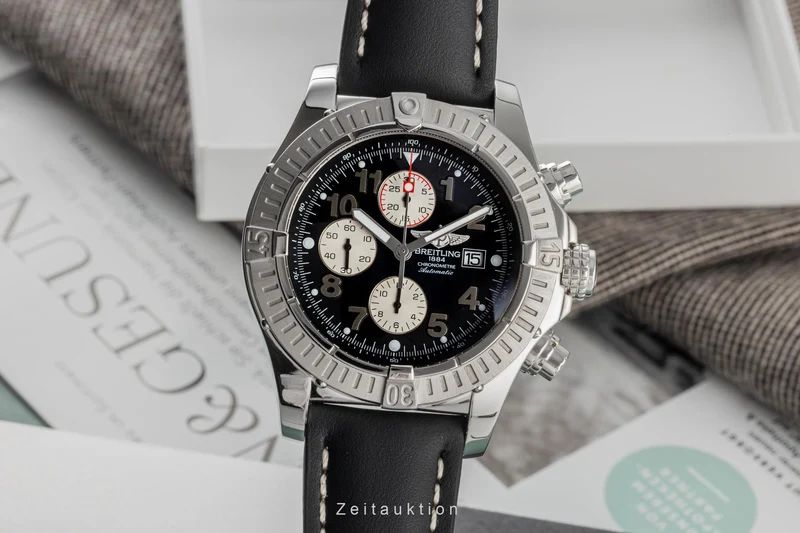 Breitling Super Avenger chronograph steel automatic men's watch A13370 LP: 5700EUR [2305365]