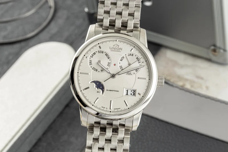 Union Glashütte Diplomat steel automatic men's watch 26-53-01-02-10 LP: 8490EUR [2305282]