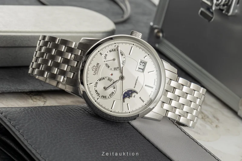 Union Glashütte Diplomat steel automatic men's watch 26-53-01-02-10 LP: 8490EUR [2305282]