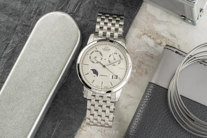 Union Glashütte Diplomat steel automatic men's watch 26-53-01-02-10 LP: 8490EUR [2305282]