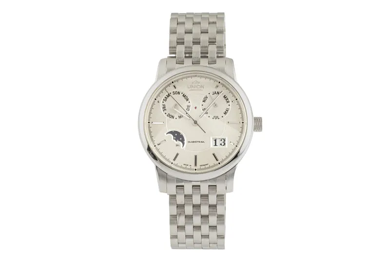 Union Glashütte Diplomat steel automatic men's watch 26-53-01-02-10 LP: 8490EUR [2305282]