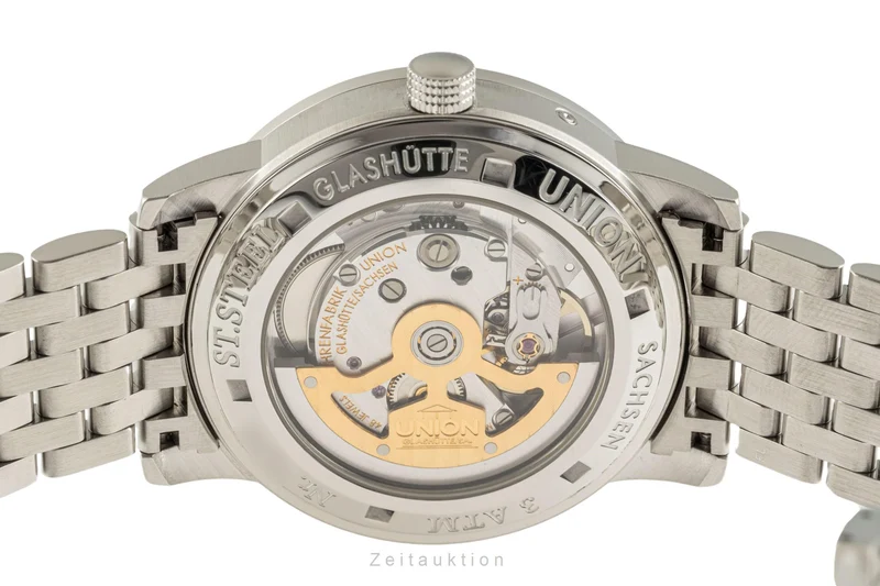 Union Glashütte Diplomat steel automatic men's watch 26-53-01-02-10 LP: 8490EUR [2305282]