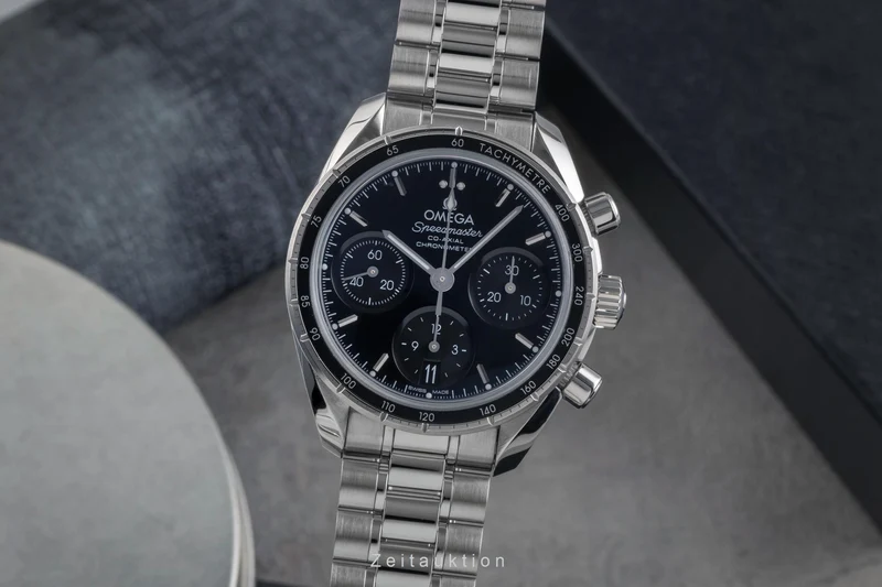 Omega Speedmaster chronograph steel automatic men's watch 324.30.38.50.01.001 LP: 6100EUR [2503490]