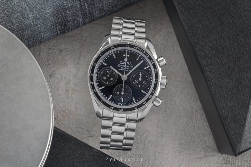 Omega Speedmaster chronograph steel automatic men's watch 324.30.38.50.01.001 LP: 6100EUR [2503490]