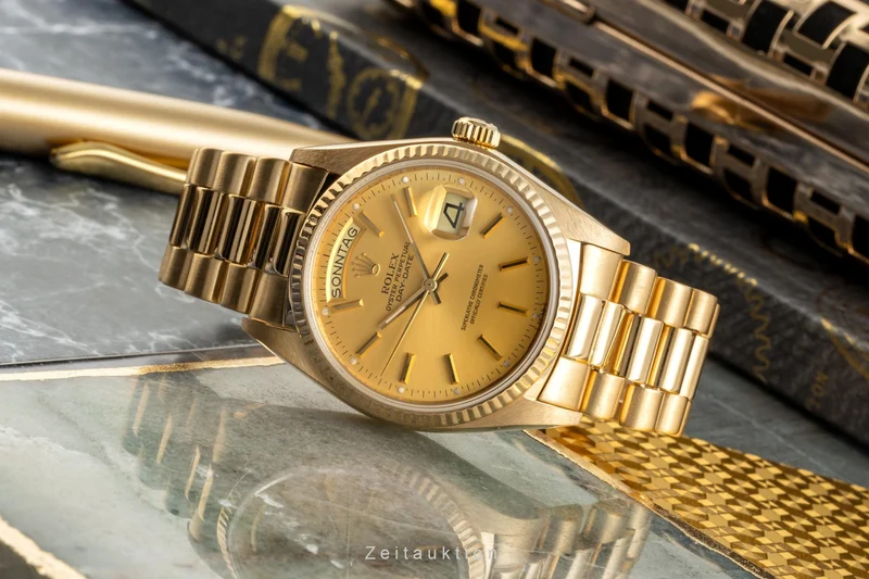 Rolex Day-Date 18 ct gold automatic men's watch 18038 LP: 34400EUR [2401645]