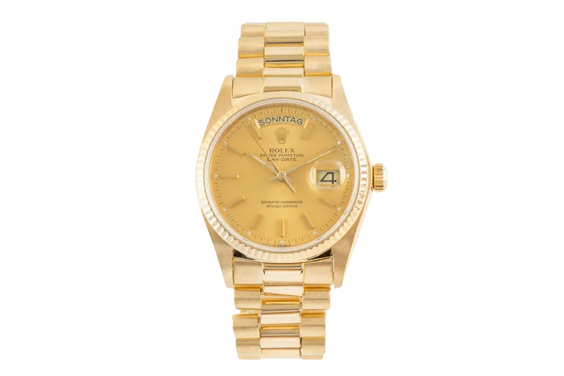 Rolex Day-Date 18 ct gold automatic men's watch 18038 LP: 34400EUR [2401645]