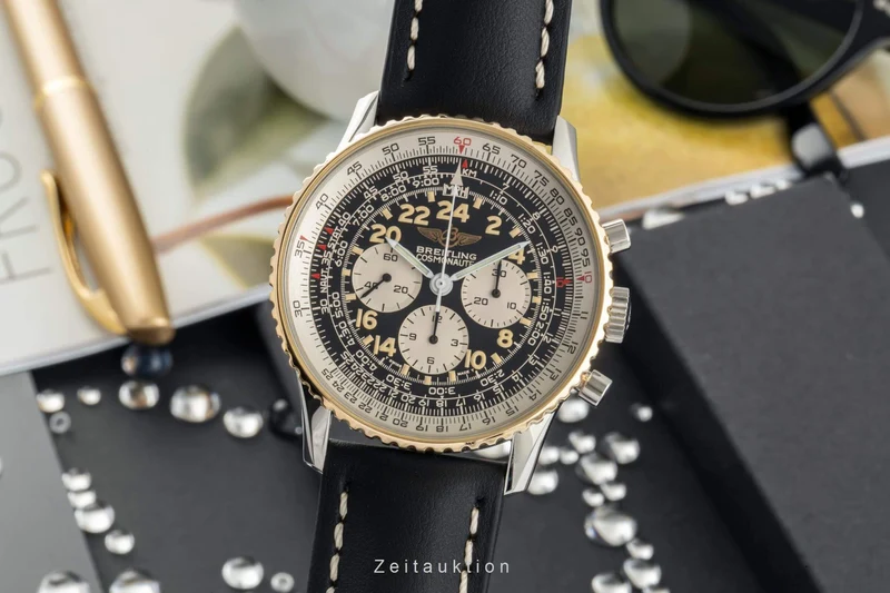 Breitling Navitimer Cosmonaute chronograph steel / gold manual winding men's watch B12019, 81600 [2401588]