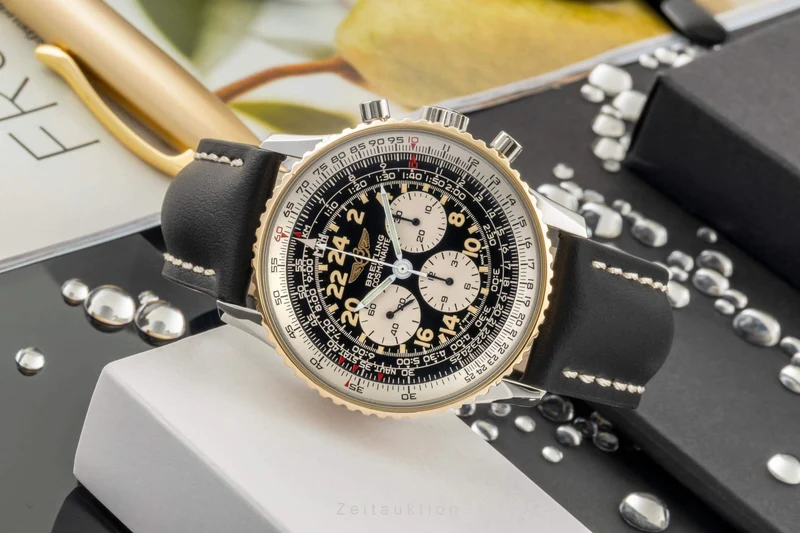 Breitling Navitimer Cosmonaute chronograph steel / gold manual winding men's watch B12019, 81600 [2401588]