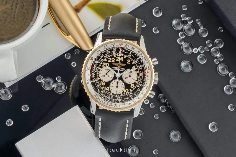 Breitling Navitimer Cosmonaute chronograph steel / gold manual winding men's watch B12019, 81600 [2401588]