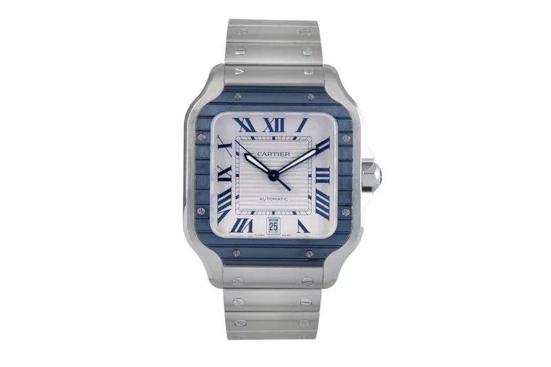 Cartier Santos steel automatic men's watch WSSA0047 LP: 9200EUR [2502982]