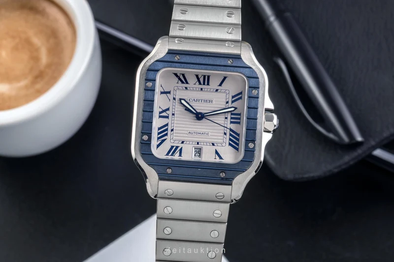 Cartier Santos steel automatic men's watch WSSA0047 LP: 9200EUR [2502982]