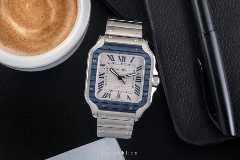 Cartier Santos steel automatic men's watch WSSA0047 LP: 9200EUR [2502982]