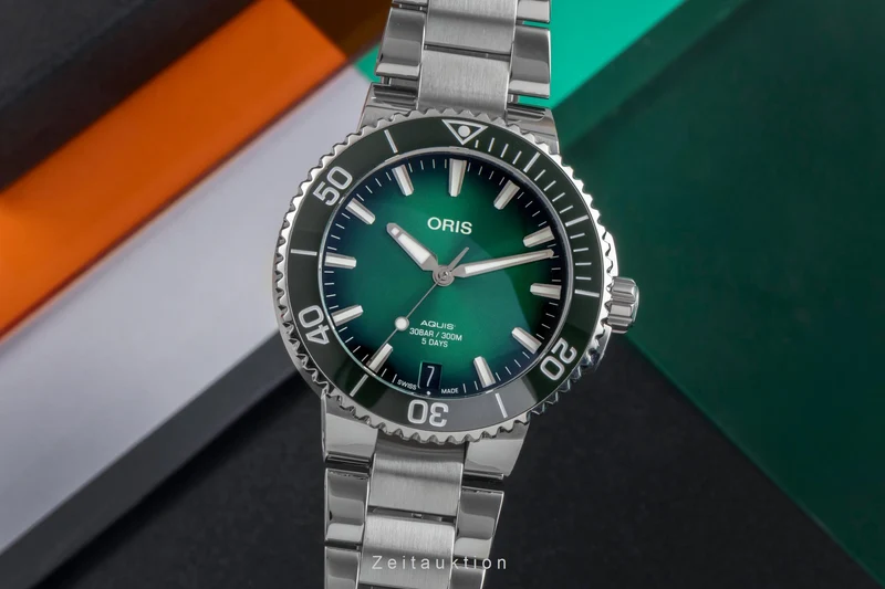 Oris Aquis Date steel automatic men's watch 01 400 7769 4157 LP: 3700EUR [2501815]