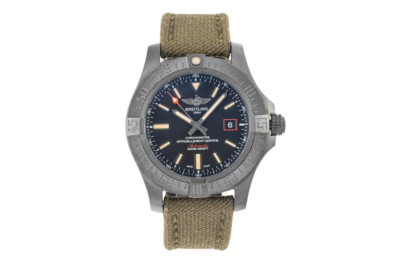 Breitling Avenger Blackbird 44 titanium automatic men's watch V1731110/BD74 LP: 4800EUR [2400003]