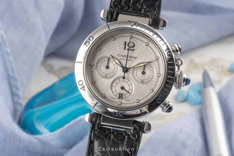 Cartier Pasha chronograph steel automatic men's watch W3103055, 2113 [2305650]
