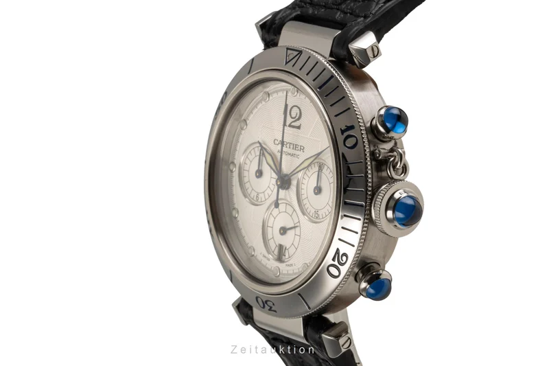 Cartier Pasha chronograph steel automatic men's watch W3103055, 2113 [2305650]